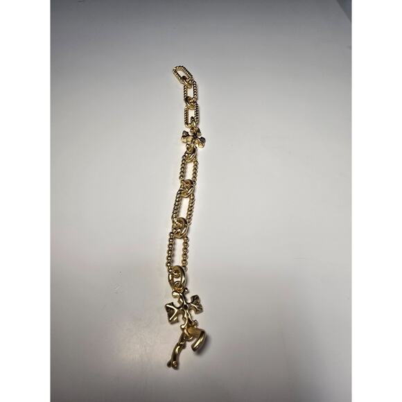 Tory Burch Gold Plated Roxanne Double-T Rope Chain Bracelet NWOT w/TB Pouch - Picture 4 of 8